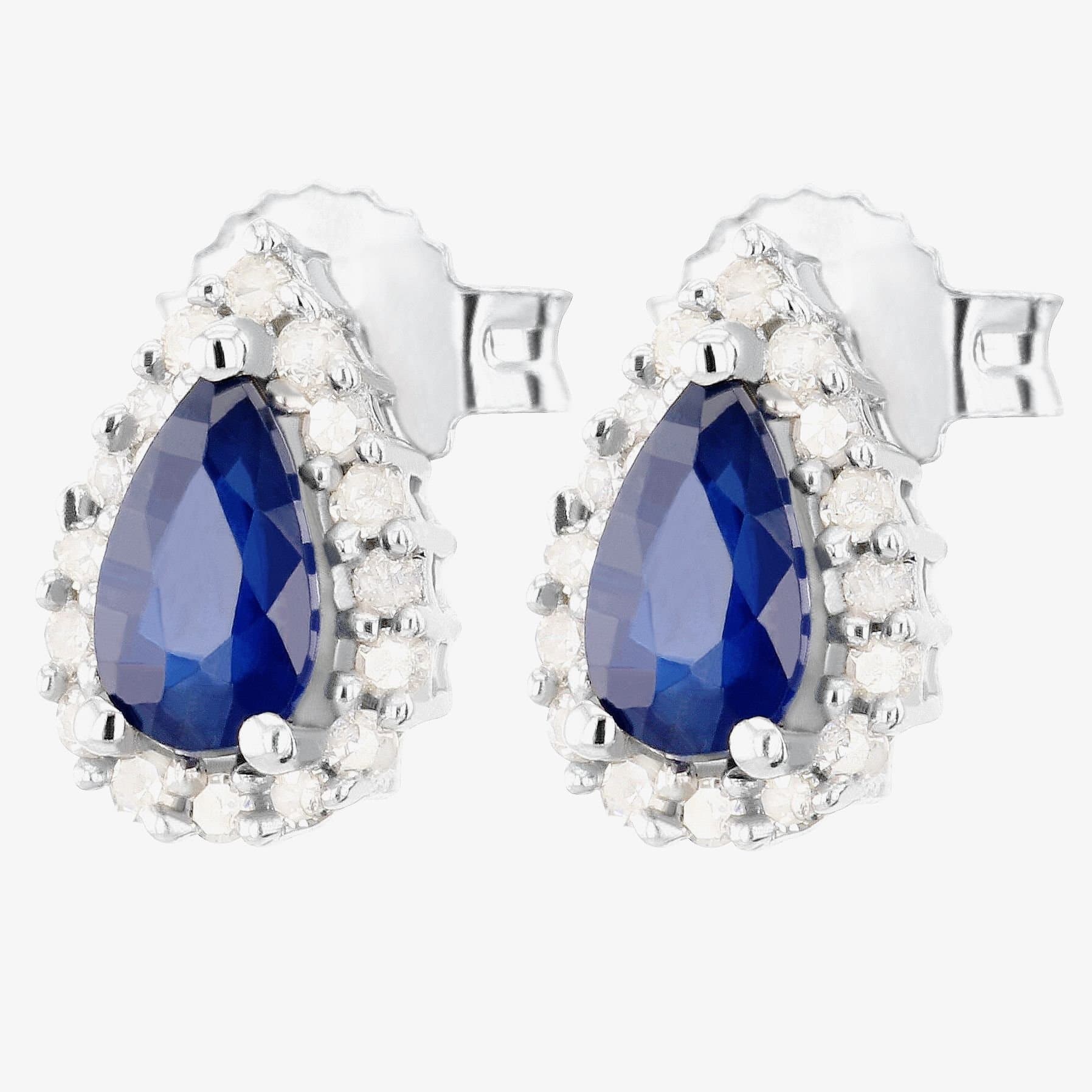T.H.Baker T.H.Baker Blue Sapphire and Diamond Earrings