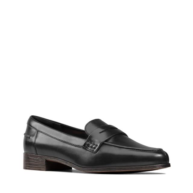 Clarks Clarks Women's Hamble Loafer Black Leather Loafers, Slip Ons - 2
