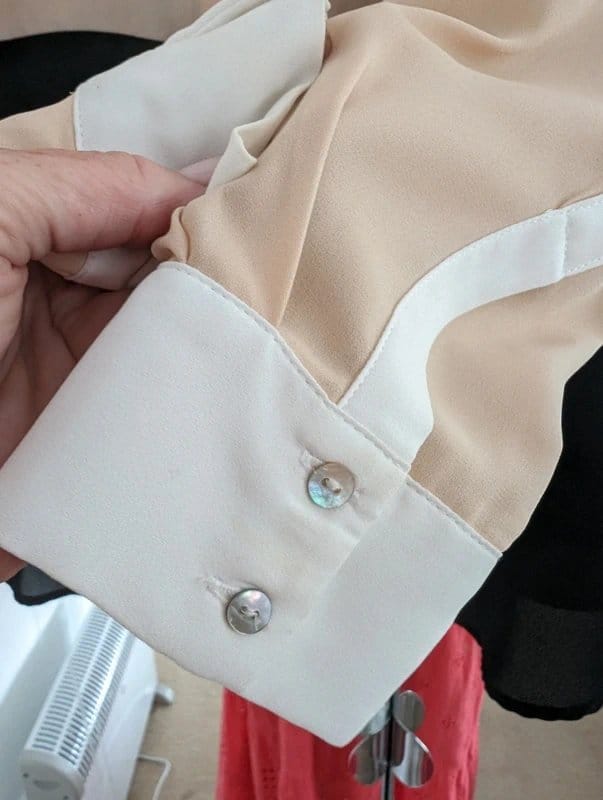 Zara Apricot White and Black Blouse