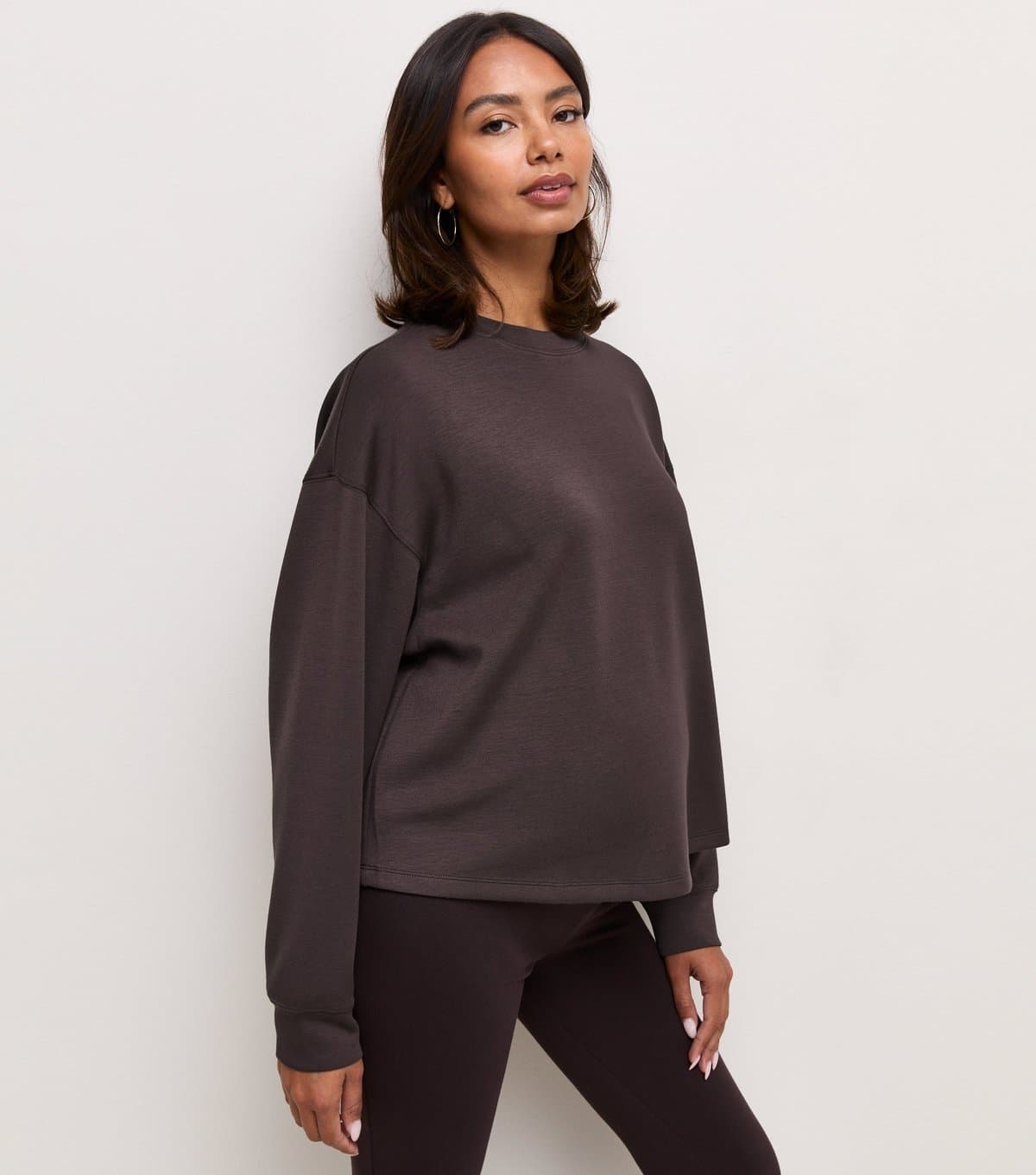 New Look Women's Maternity Premium Dark Burgundy Sweatshirt New Look