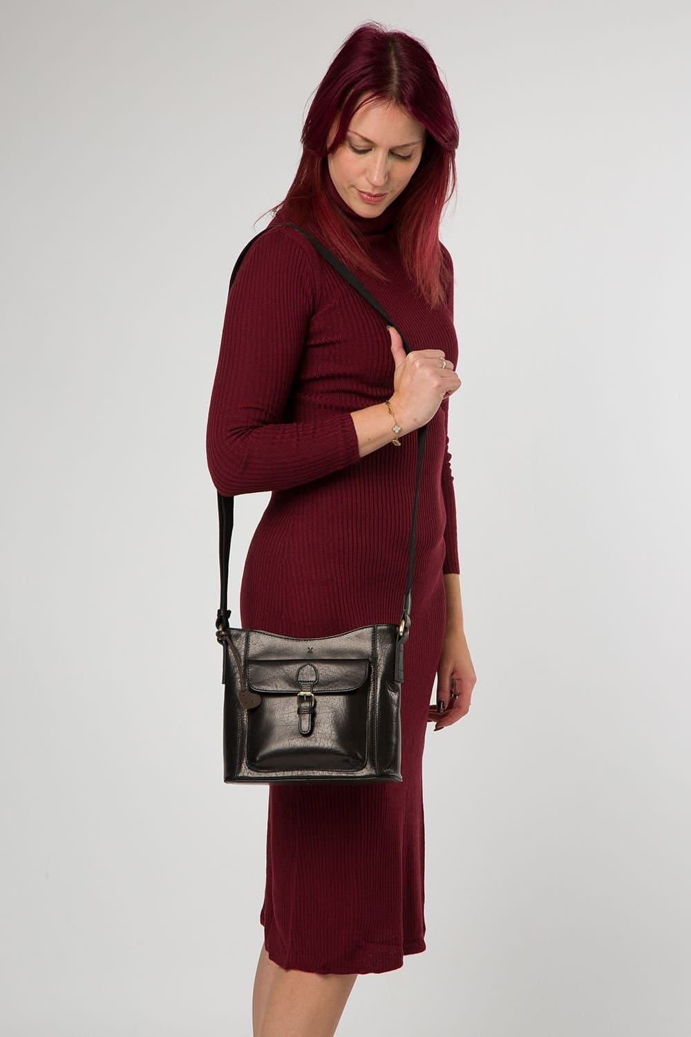 NiNa Amora NiNa Amora Black Leather Cross Body Bag
