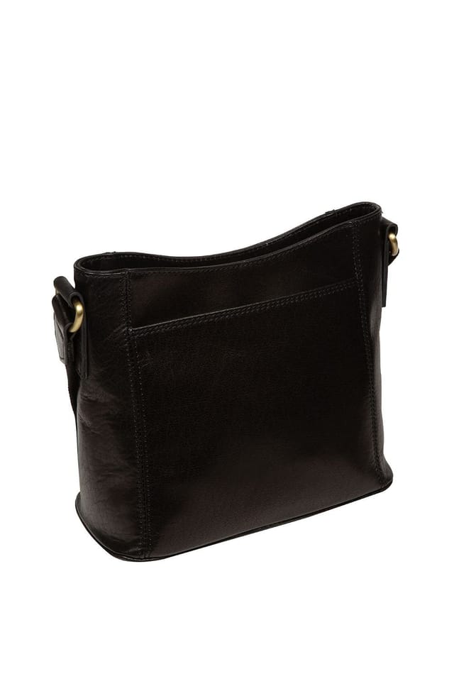 NiNa Amora NiNa Amora Women's 'Massima' Leather Cross Body Bag in Black - 3