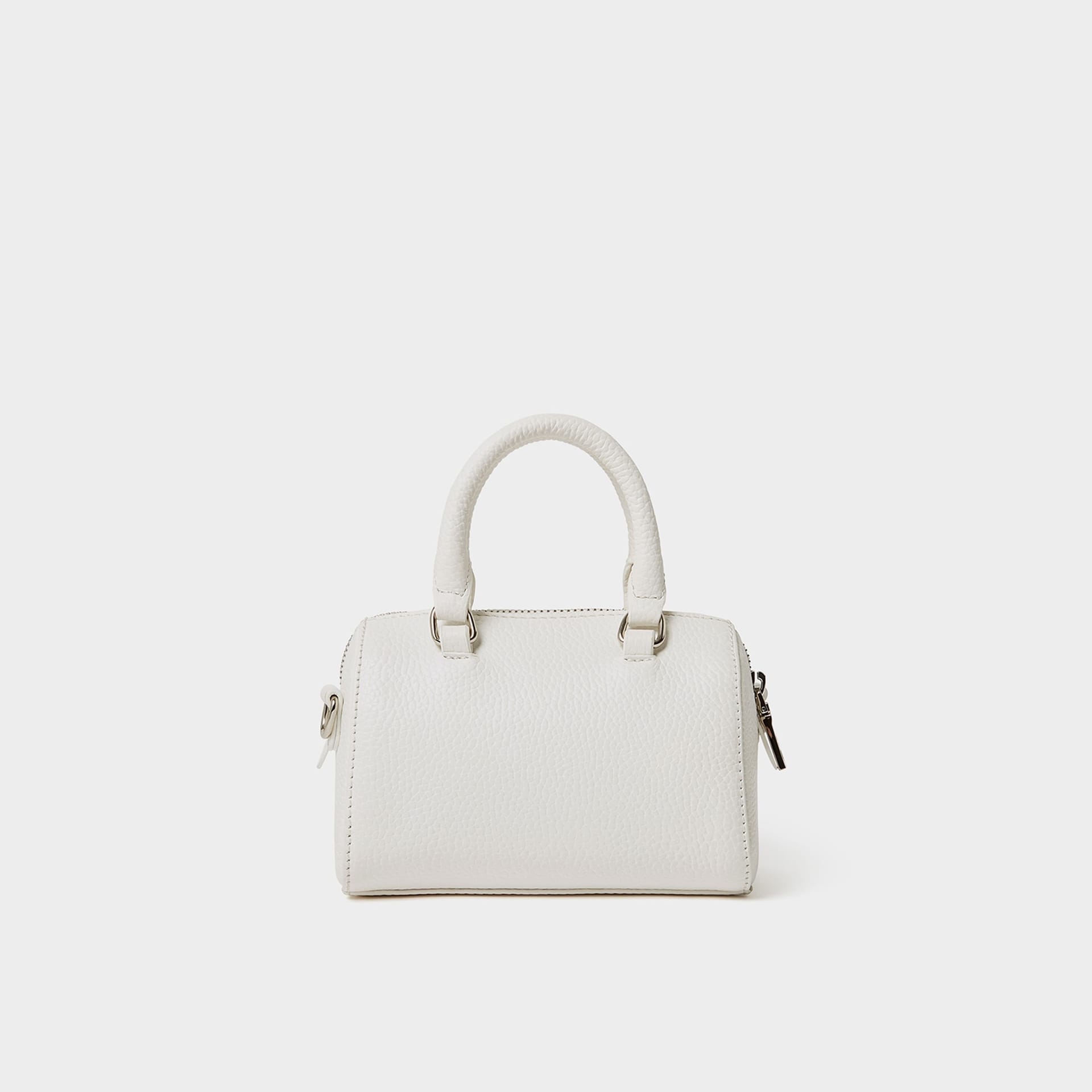 OSPREY LONDON OSPREY LONDON Women's The Madison Mini Leather Barrel Bag in White - 4