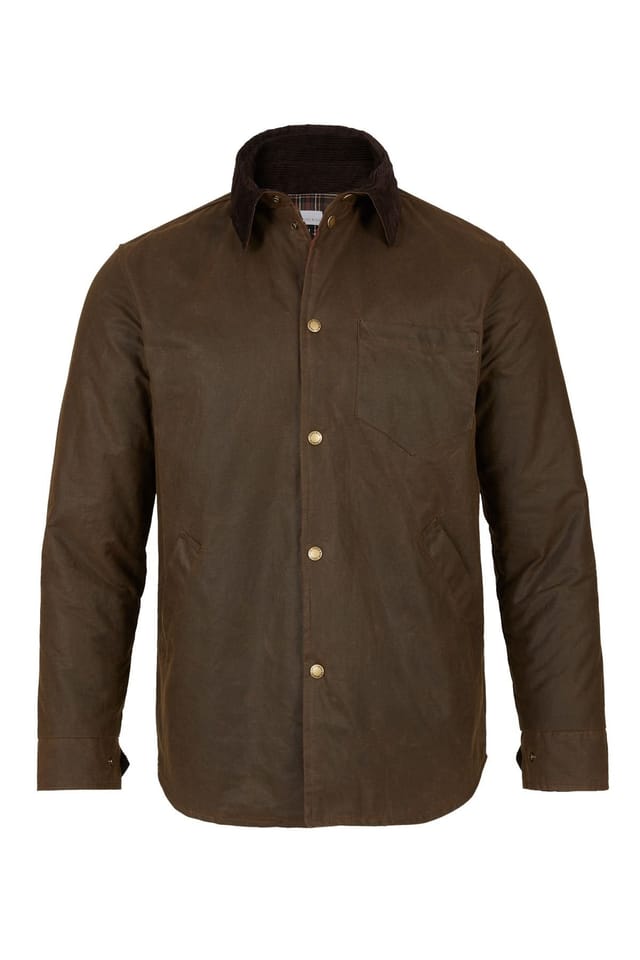 Celtic & Co Celtic & Co Men's British Waxed Cotton Overshirt in Dark Brown - 2