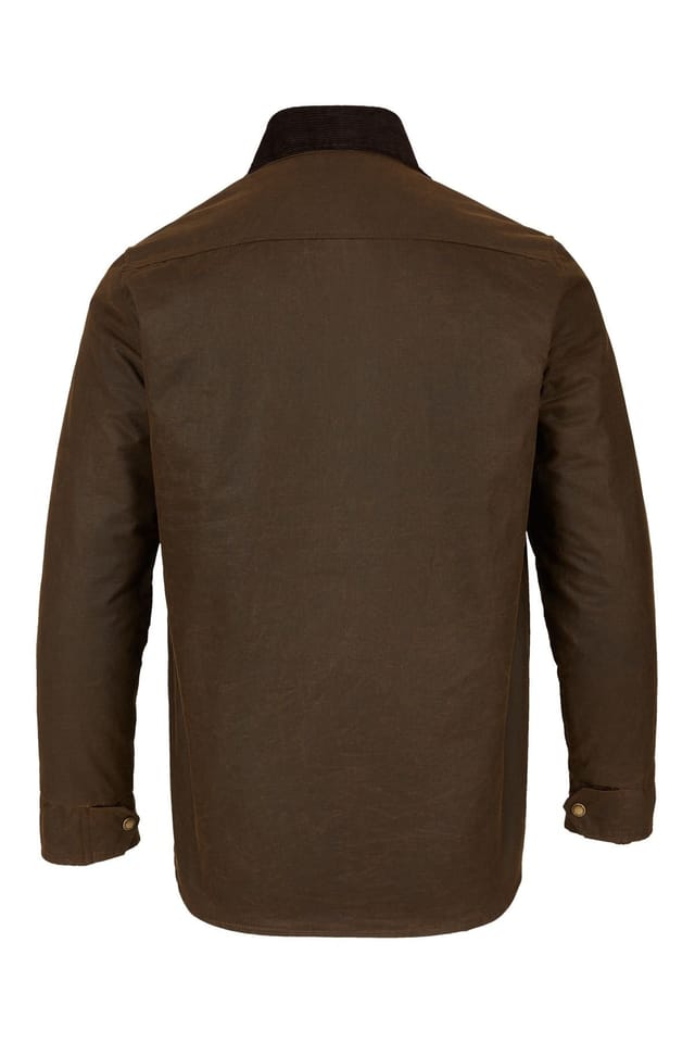 Celtic & Co Celtic & Co Men's British Waxed Cotton Overshirt in Dark Brown - 3