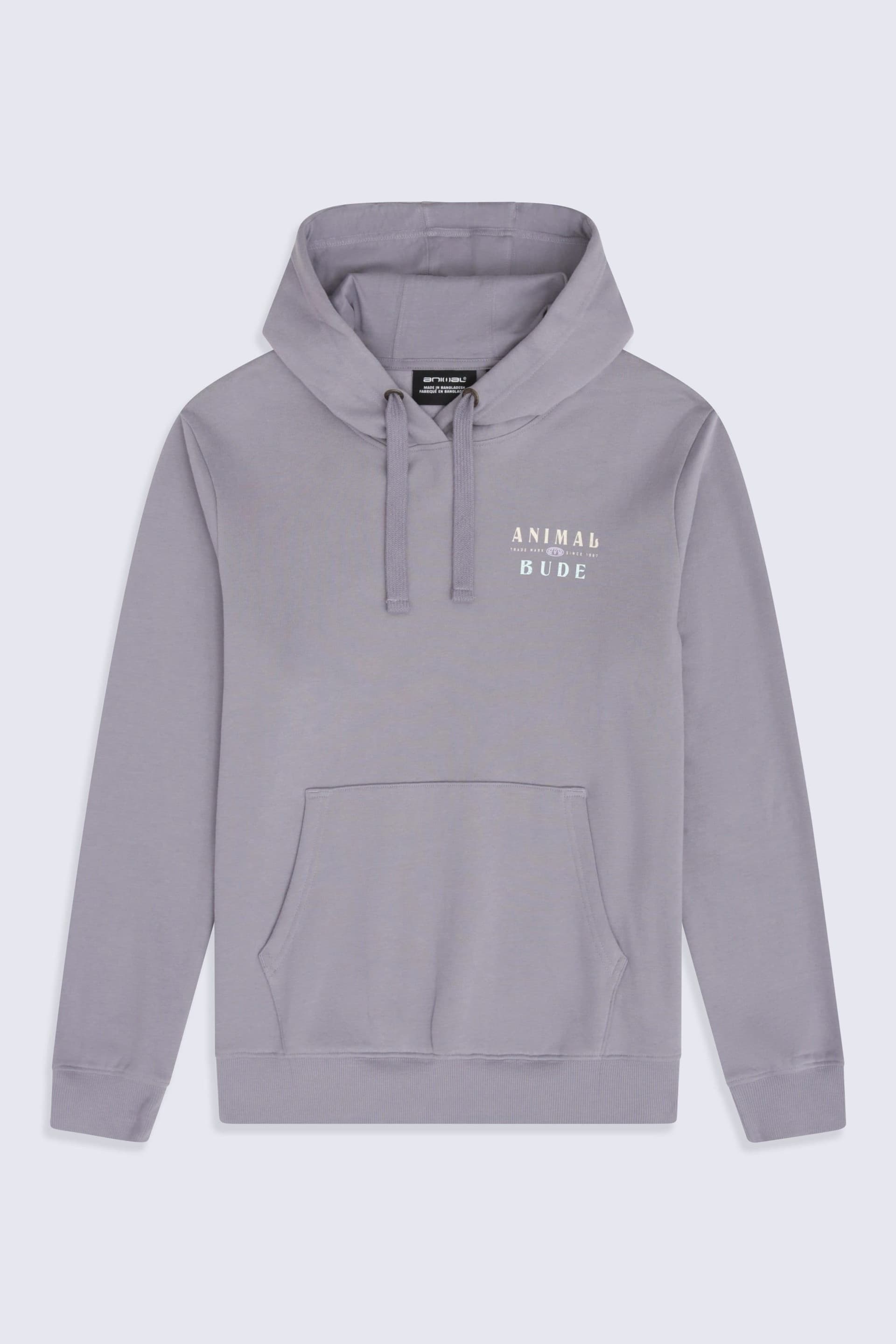 Animal Animal Women's 'Maya' Bude Print Soft Cotton Lightweight Relaxed Everyday Hoodie in Blue