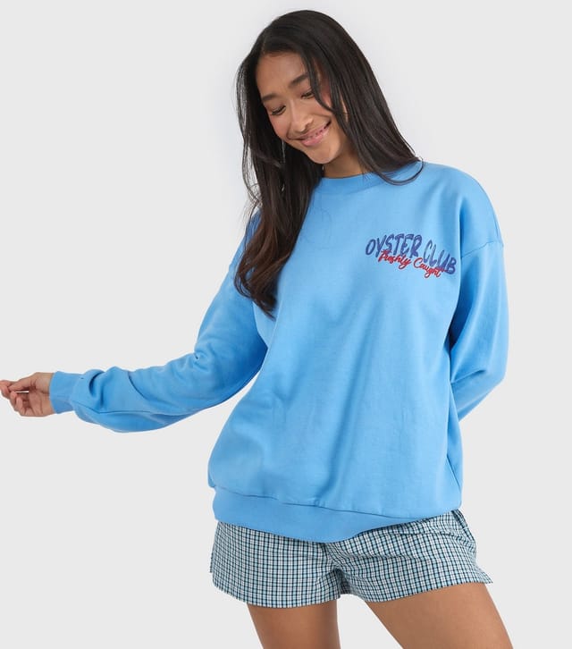 Custard Women's Blue Oyster Club Sweatshirt Custard New Look - 2