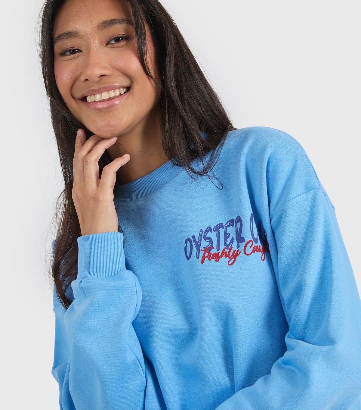 Custard Women's Blue Oyster Club Sweatshirt Custard New Look - 4