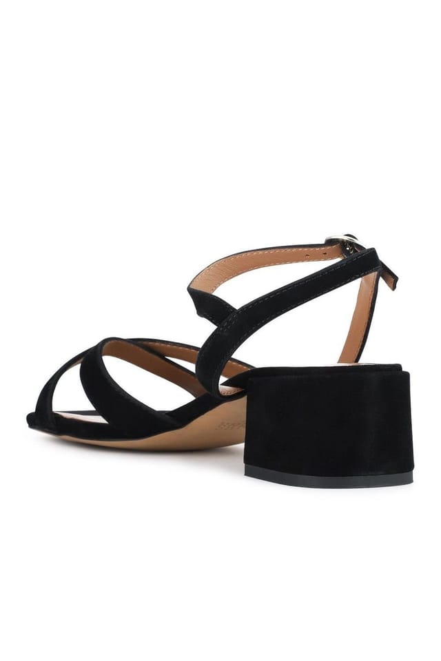 Jones Bootmaker Jones Bootmaker Women's Hyacinth Wide-Fit Heeled Leather Sandals in Black - 3