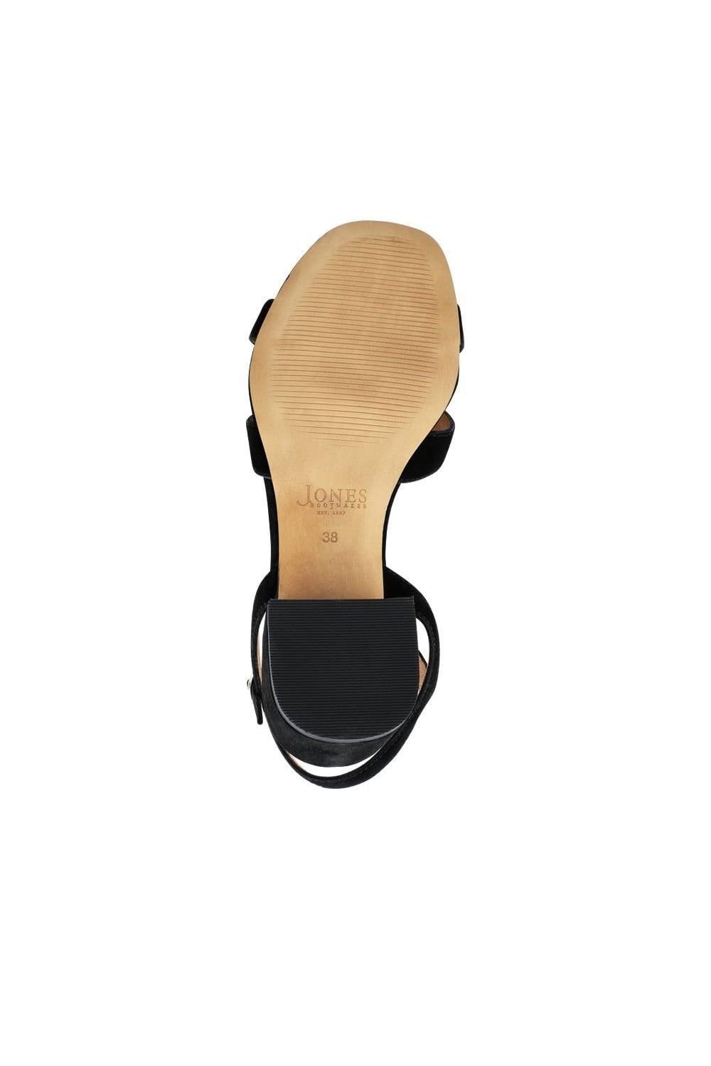 Jones Bootmaker Jones Bootmaker Women's Hyacinth Wide-Fit Heeled Leather Sandals in Black - 4