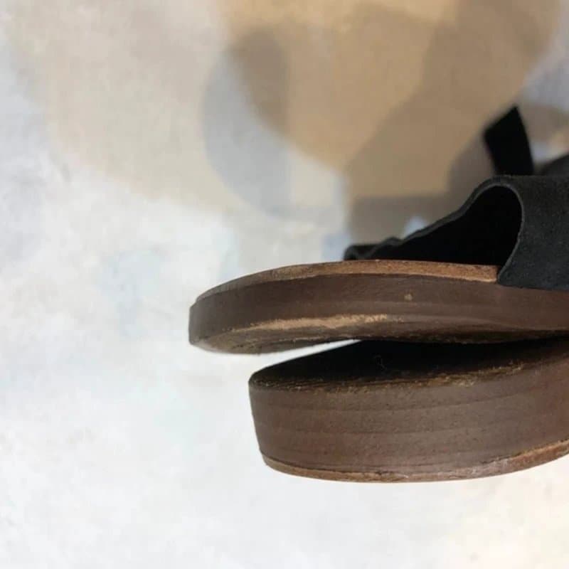 New Look New Look Black Cross Strap Peep Toe Sandals | Sz 7.5 (38)
