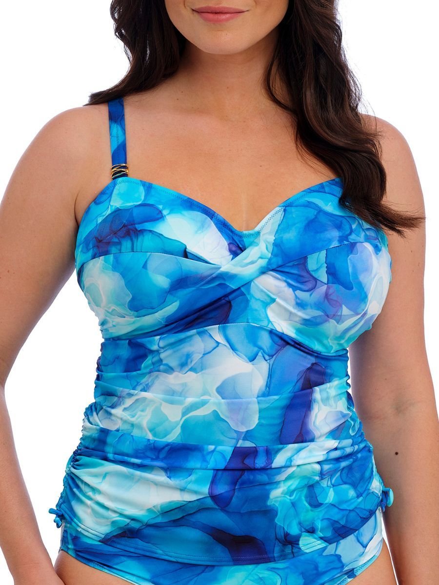 Fantasie Fantasie Women's Saunton Sands Twist Front Tankini Top in Blue - 2