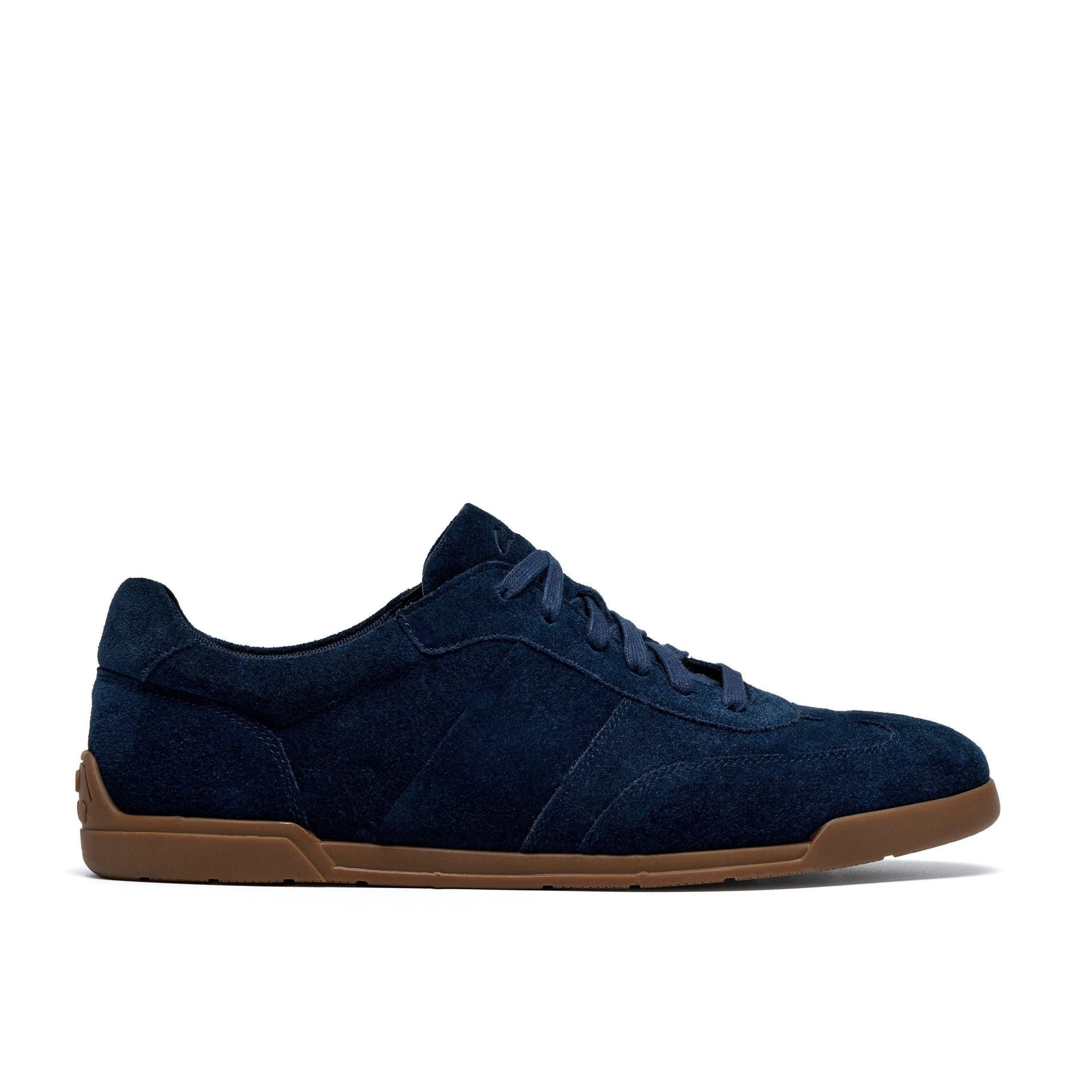 Clarks Clarks Men's Henton Lo Navy Suede Trainers, Lace Up in Blue