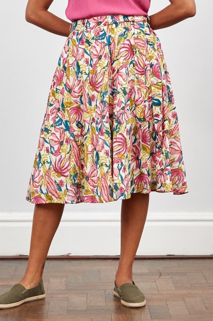 Nomads Clothing Nomads Clothing Women's Cotton Swing Skirt in Light Pink - 2