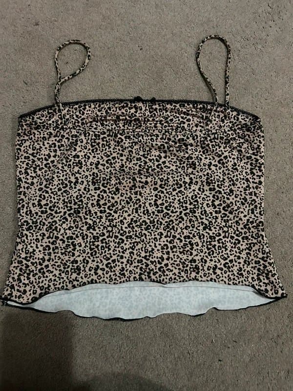 Bershka bershka leopard print crop top