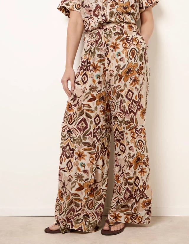 Blue Vanilla Paisley Print Trousers - 2