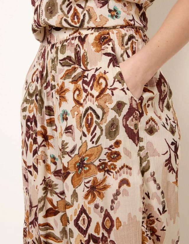 Blue Vanilla Paisley Print Trousers - 3