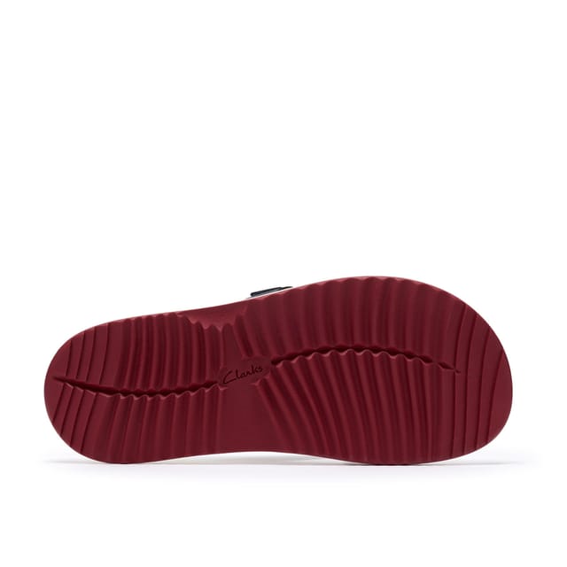 Clarks Clarks Men's M Brinkley Red Combination Flip Flop - 3