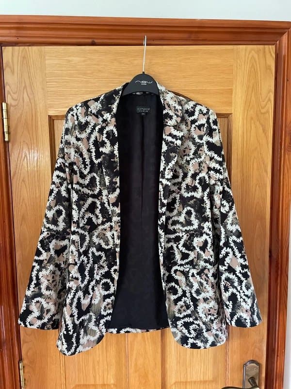 Topshop Patterned Blazer