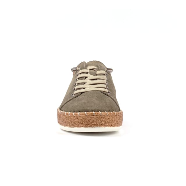 Lunar Lunar Women's Maddison II Suede Plimsolls in Khaki - 2