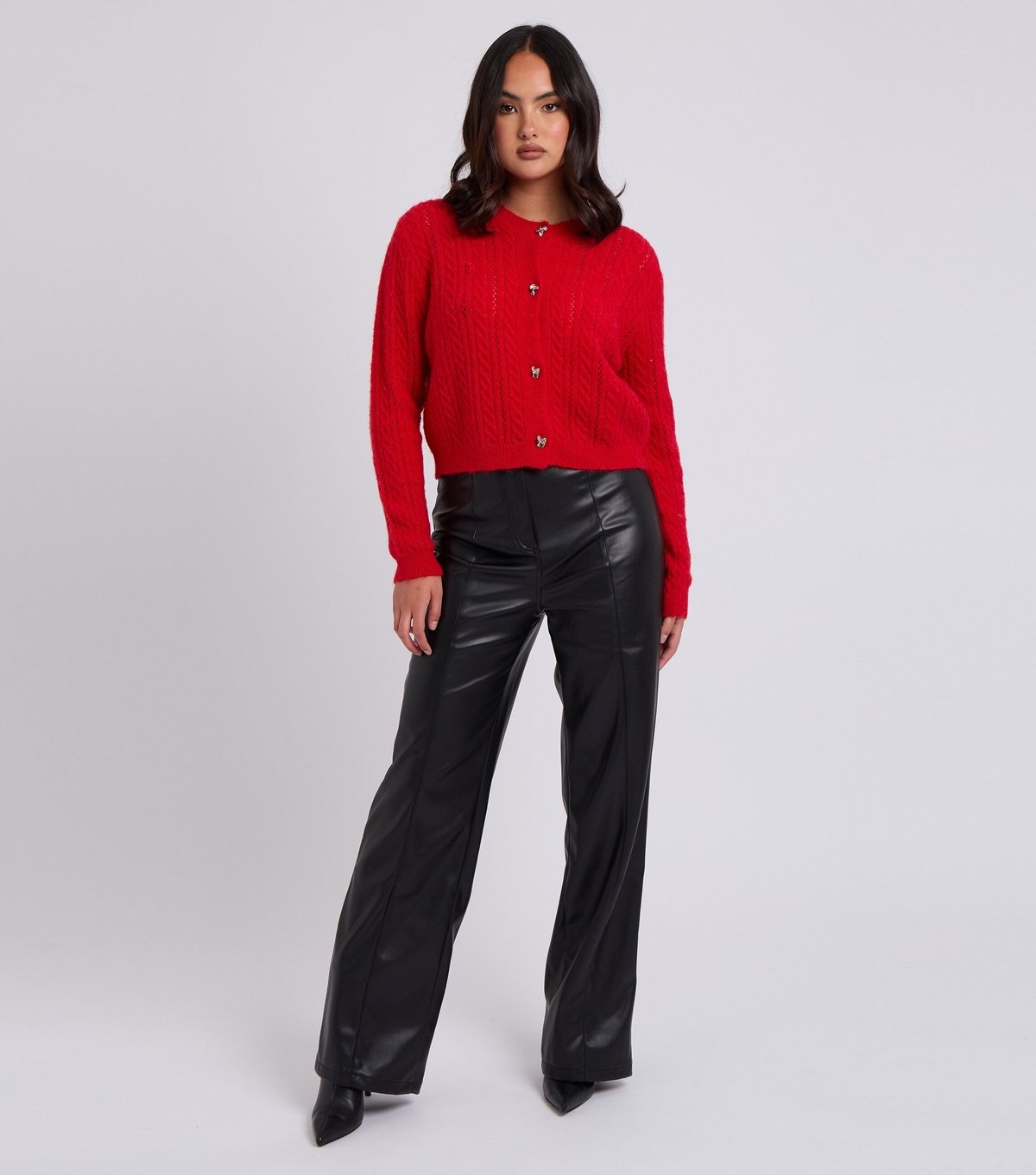 Urban Bliss Women's Black Faux Leather Trousers Urban Bliss New Look - 1