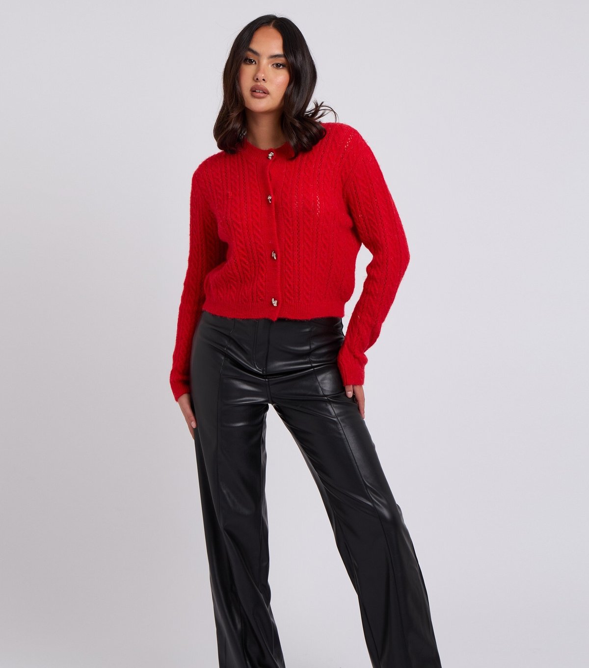 Urban Bliss Women's Black Faux Leather Trousers Urban Bliss New Look - 3