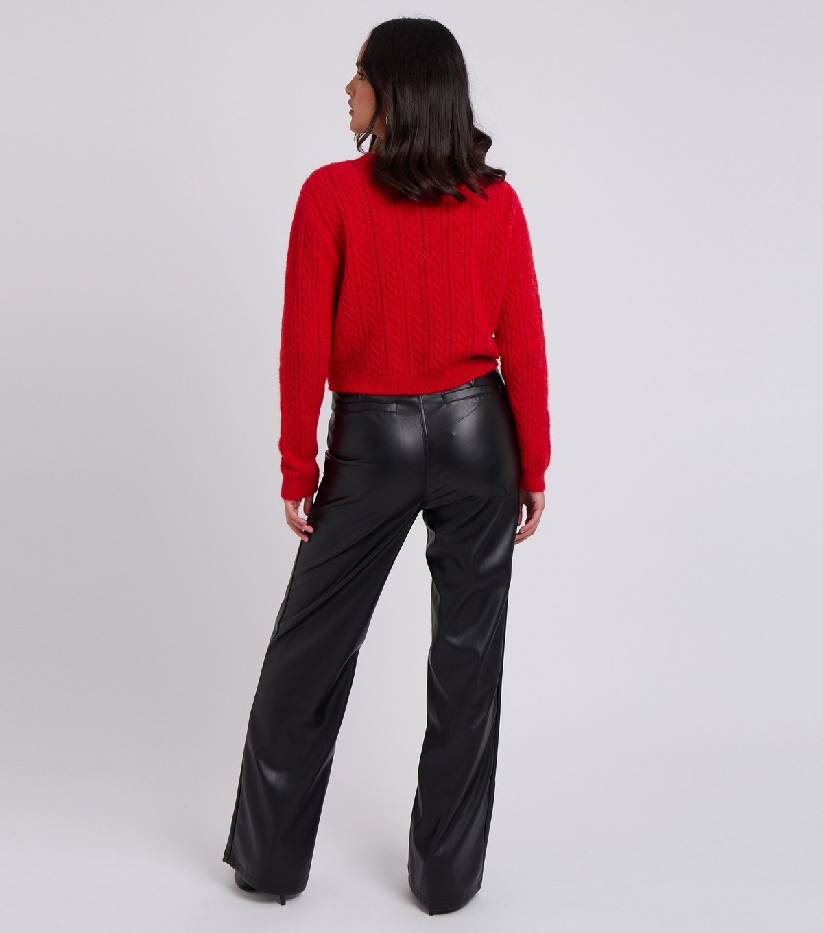 Urban Bliss Women's Black Faux Leather Trousers Urban Bliss New Look - 4