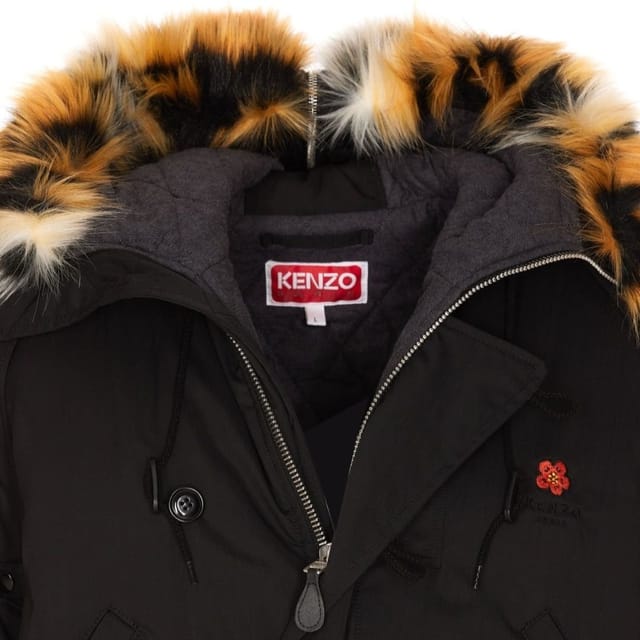 Kenzo Kenzo Men's Plain Black Bomber Jacket - 3