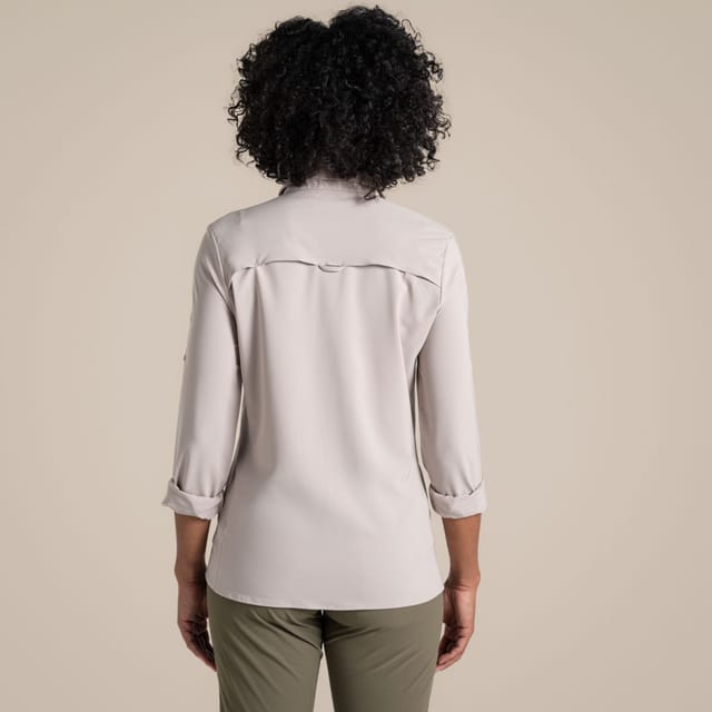 Craghoppers Craghoppers Women's NosiLife Pro Ventilated Long Sleeved Insect-Repellent Shirt in Light Beige - 2