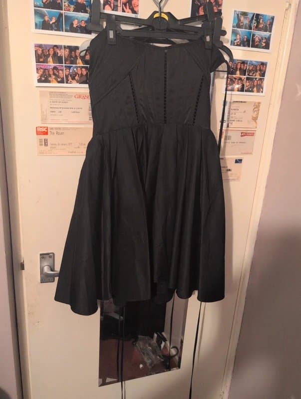 ASOS Black halter neck satin  corset dress