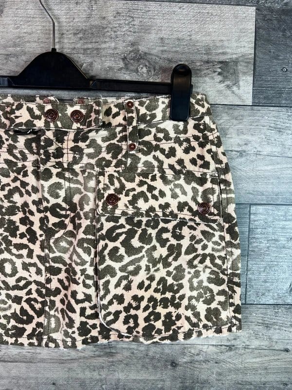 Free People Leopard Mini Skirt UK 10-12