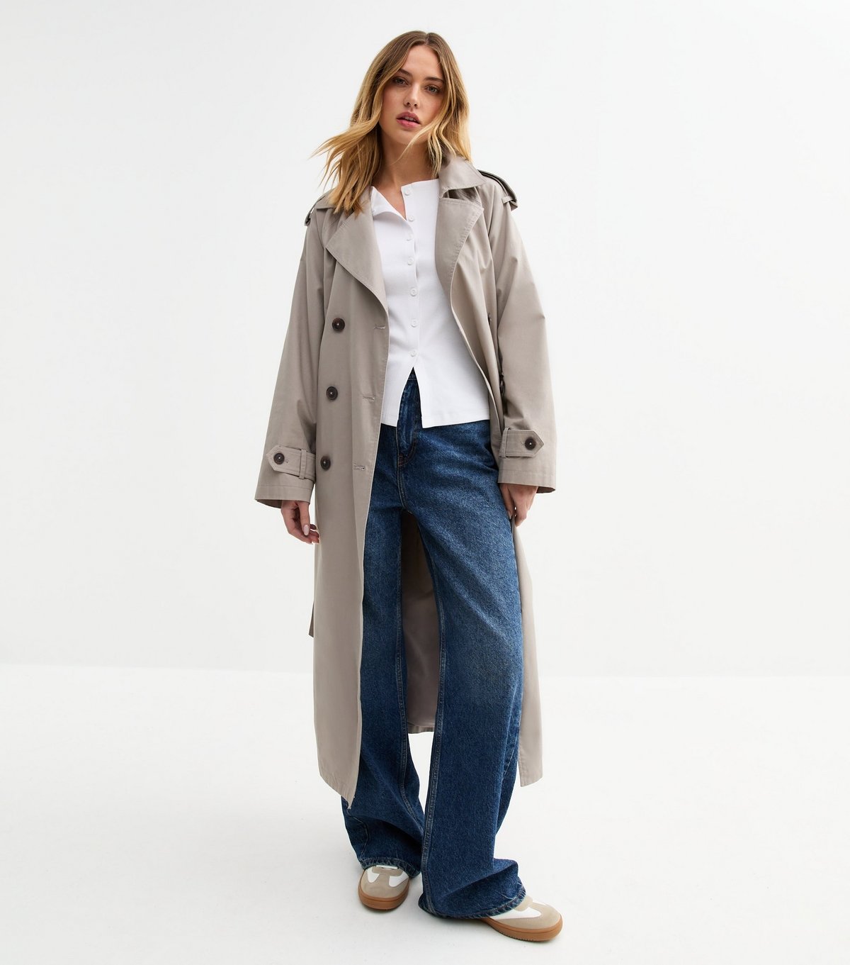 New Look Women's White Rib Button Through Tank Top New Look - 2