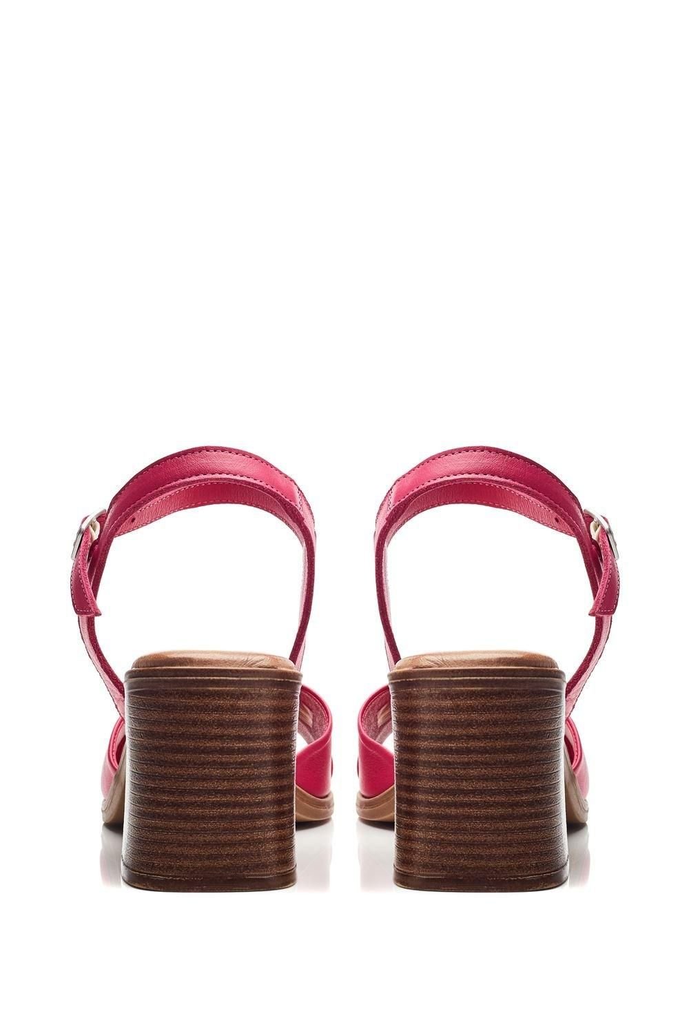 Moda In Pelle Moda In Pelle Women's 'Lanie' Leather Heeled Sandals in Pink - 3