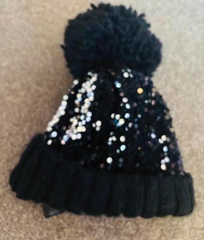 F&F F and f sequin bobble hat warm winter hat ladies same day post