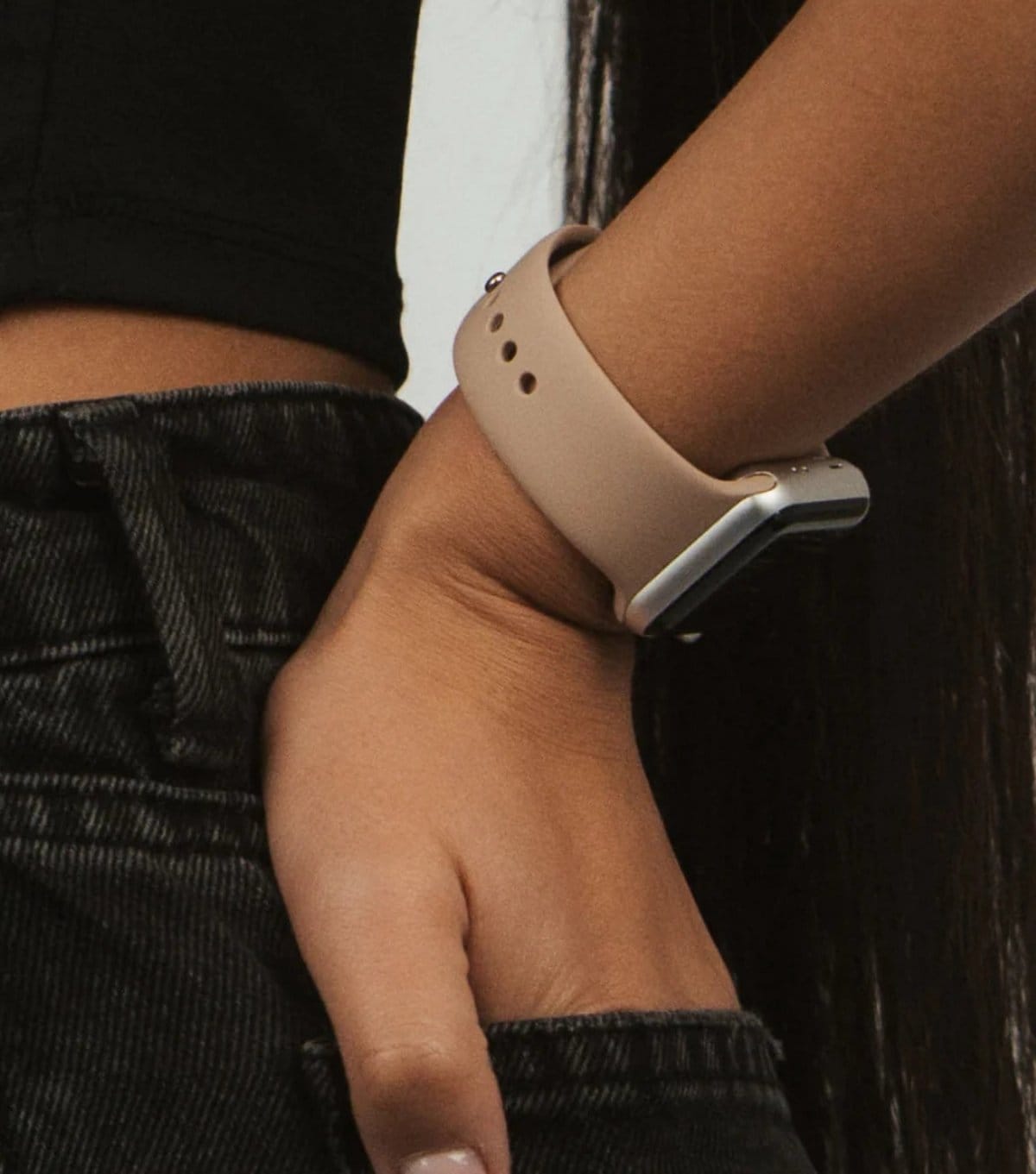 Coconut Lane Cream Silicone Apple Watch Strap Coconut Lane New Look - 4
