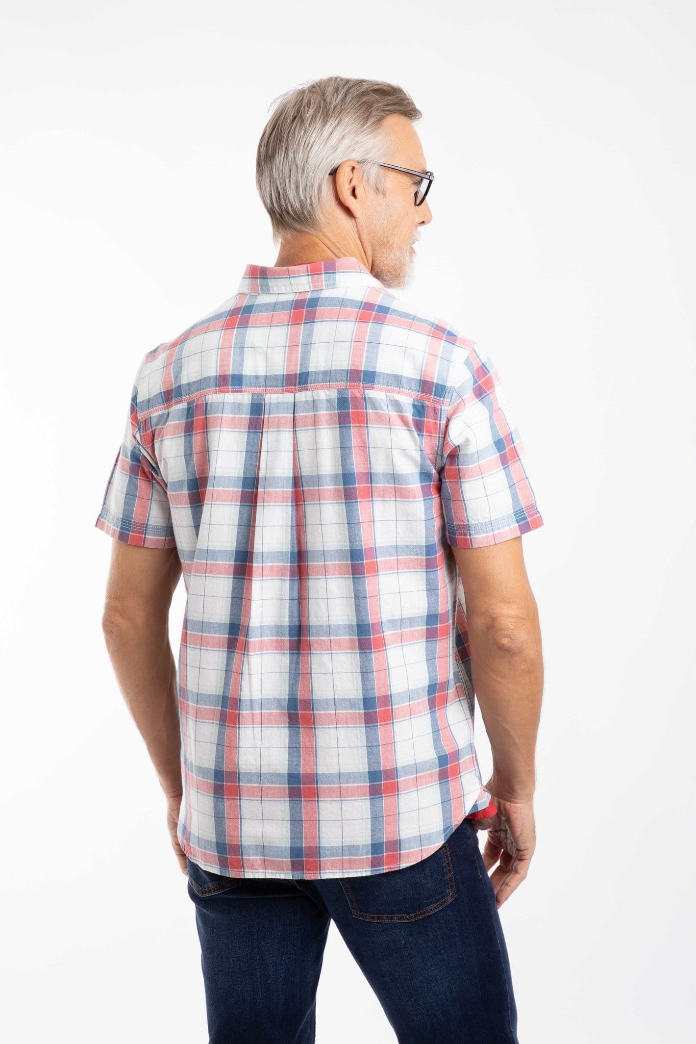 Weird Fish Weird Fish Men's Angeles Short Sleeve Check Shirt in White - 4