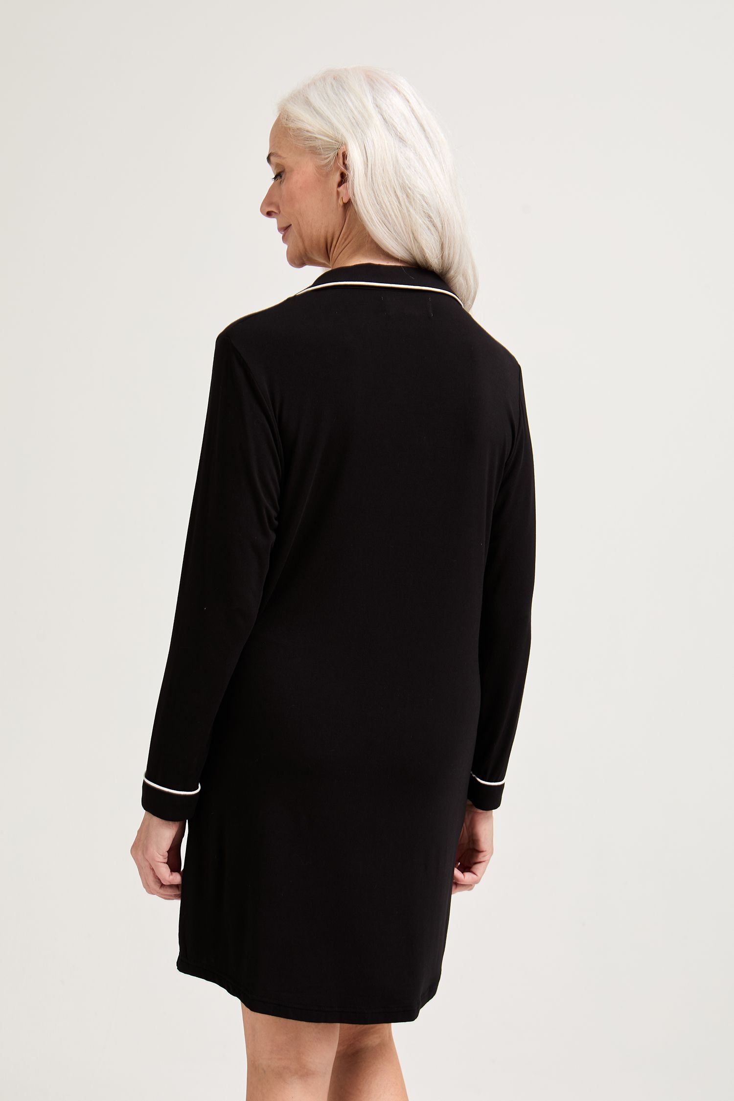 Pretty You London Pretty You London Women's Bamboo Nightshirt in Black - 3