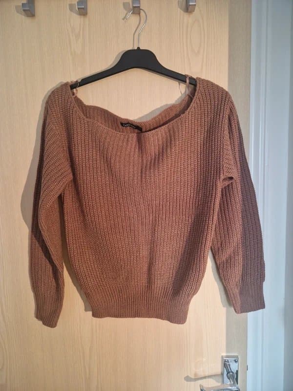 Boohoo Wide neck jumper
