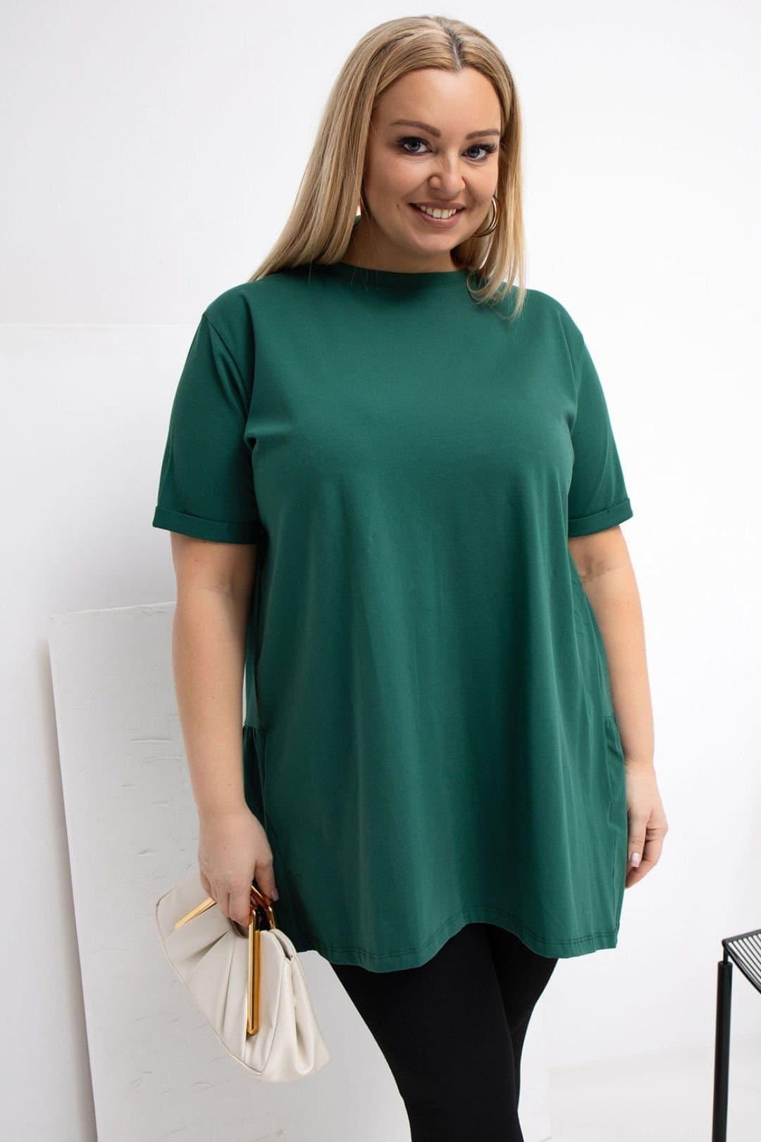 Love Lace Love Lace Green Plus Size Casual Blouse