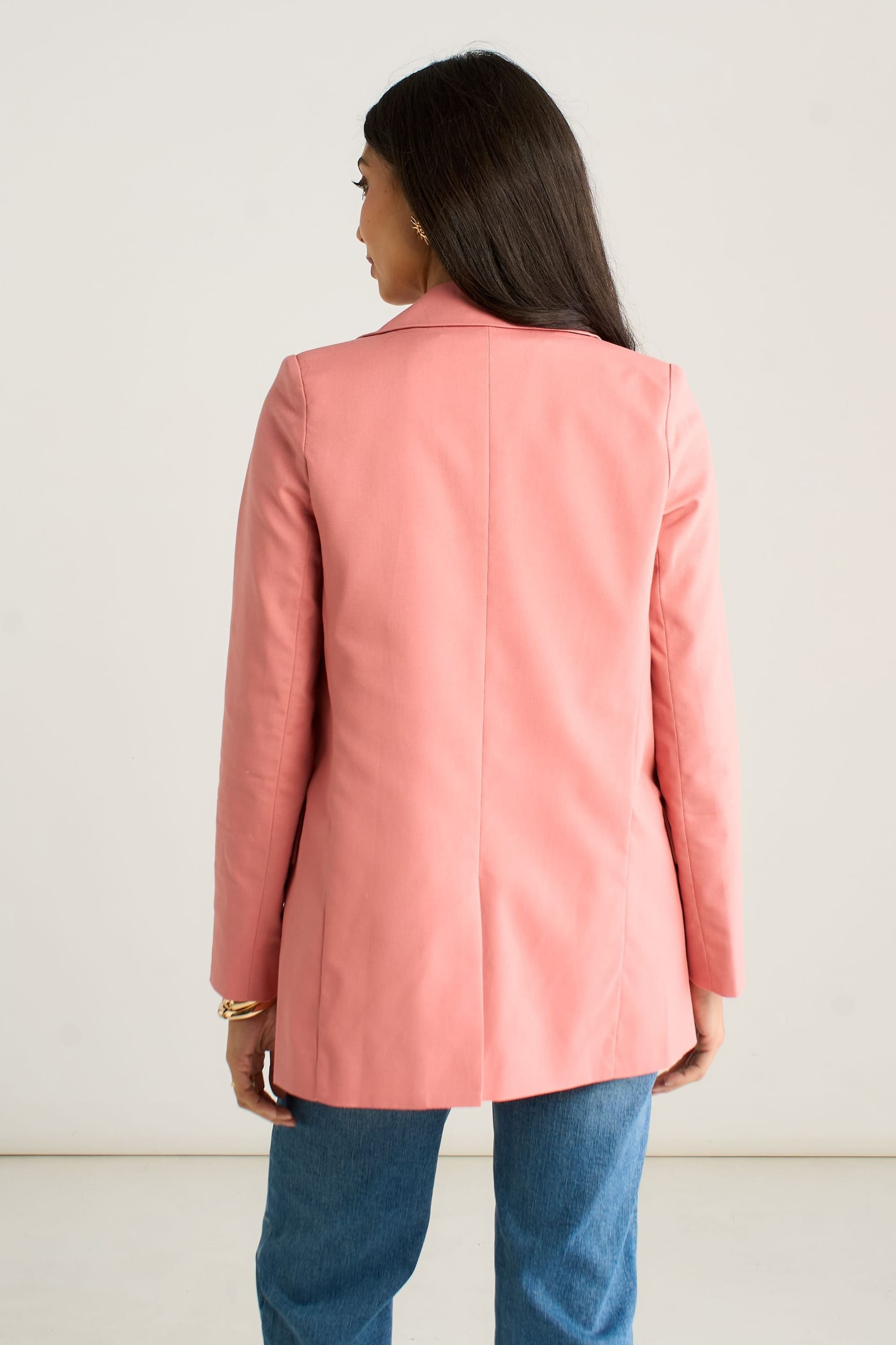 Gini London Gini London Women's Coral Edge To Edge Linen Jacket - 4