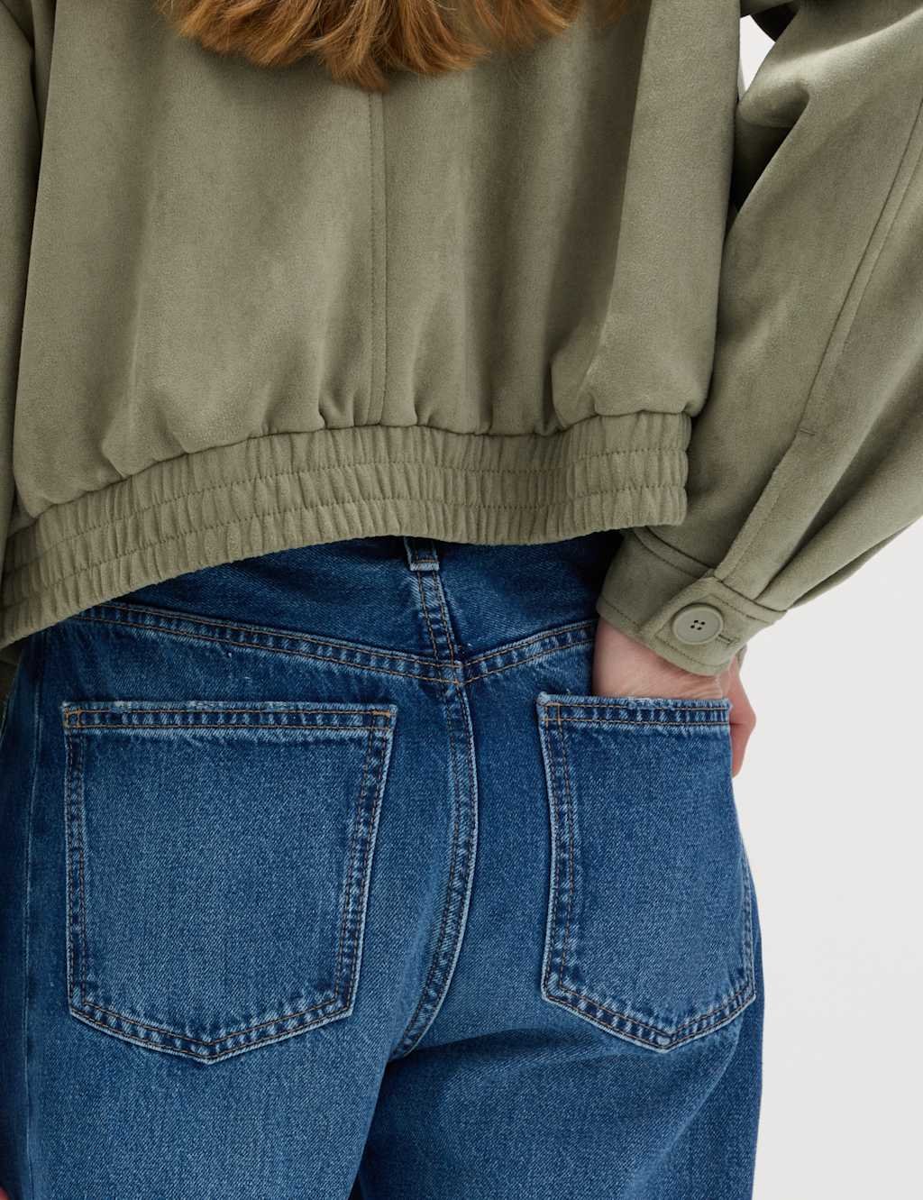 Marks & Spencer M&S Mid Rise Barrel Jeans Medium Indigo - 2