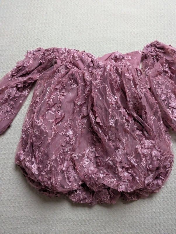 ASOS ASOS Luxe Rose embellished lace bandeau bubble mini dress