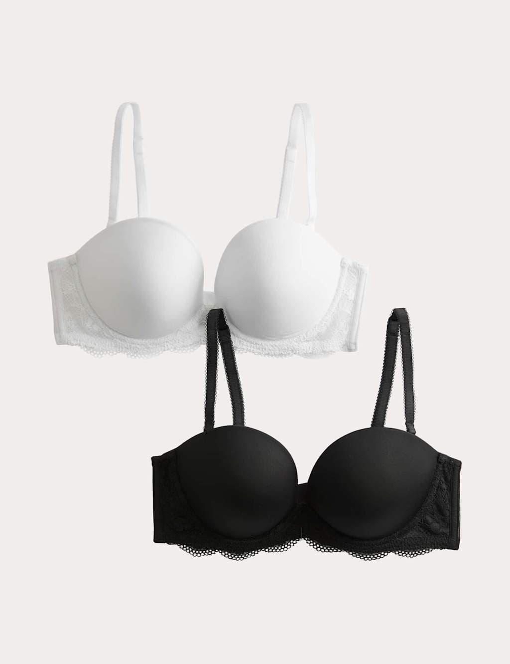 Marks & Spencer M&S 2 Pack Wired Multiway Push-Up Bras (A-E) Black Mix