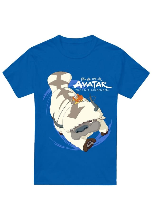 Avatar: The Last Airbender Avatar: The Last Airbender Men's Avatar The Last Airbender Appa In Flight T-Shirt, Royal Blue - 3