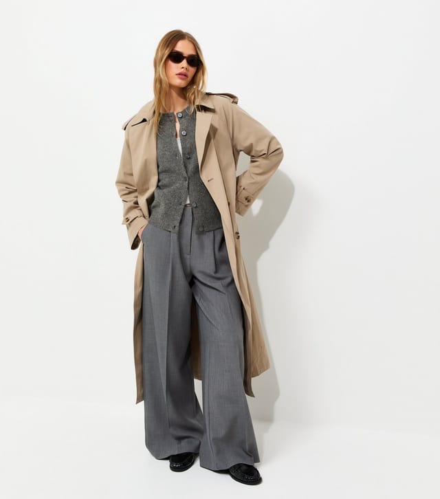 New Look Women's Dark Grey Knitted Meet The Jean Raglan Cardigan New Look - 3