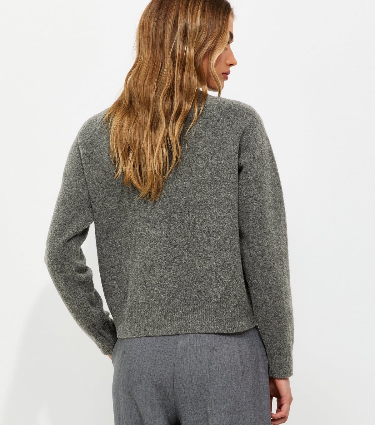 New Look Women's Dark Grey Knitted Meet The Jean Raglan Cardigan New Look - 4