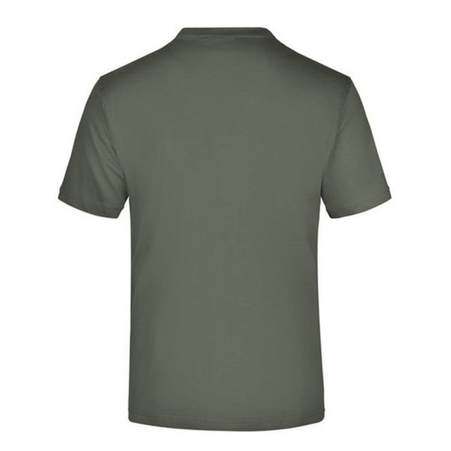 James and Nicholson James and Nicholson Men's Medium Round Neck T-Shirt in Olive - 2