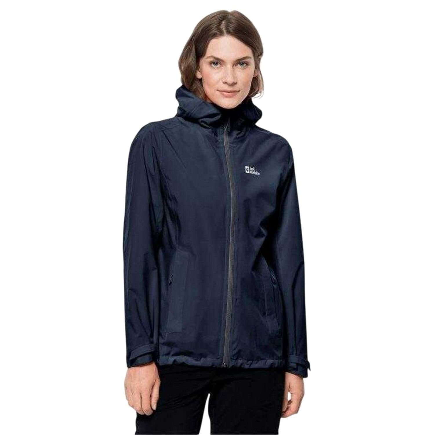 Jack Wolfskin Jack Wolfskin Women's Pack & Go Waterproof Jacket in Dark Grey