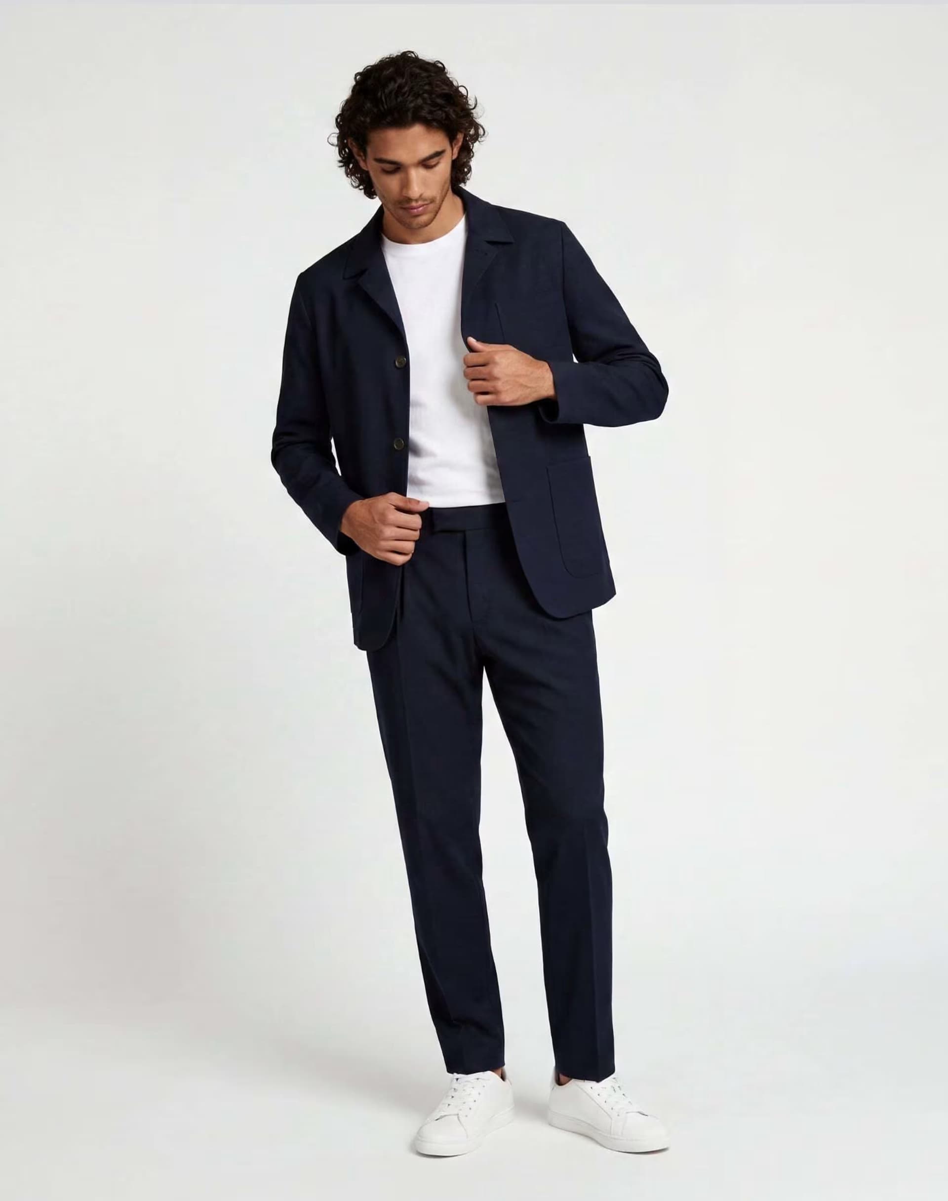 ASOS Harry Brown Arthur flannel jacket, blazer & trousers in navy