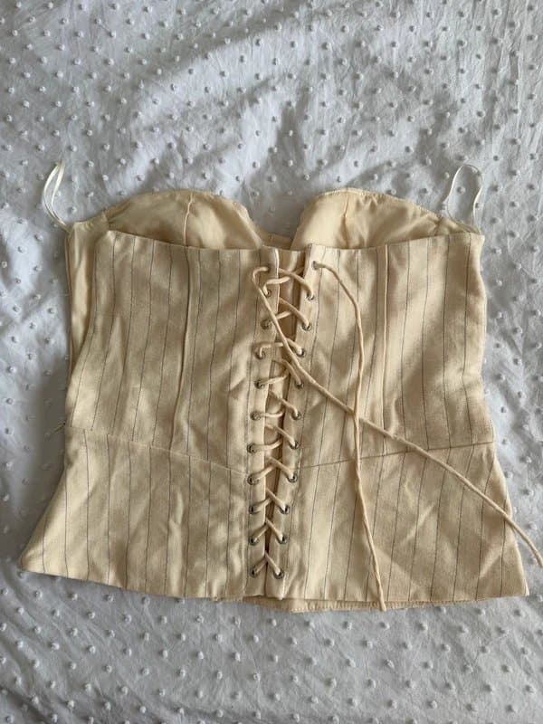 Bershka bershka linen corset top